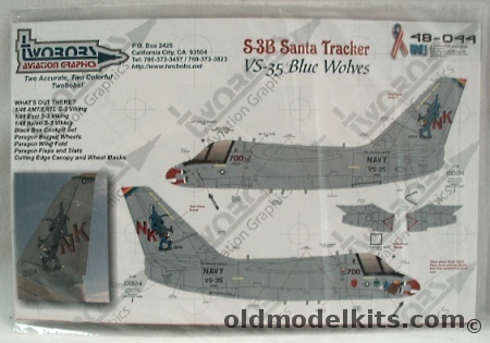 TwoBobs 1/48 S-3B 'Santa Tracker' Viking - VS-35 Blue Wolves, 48-044 plastic model kit